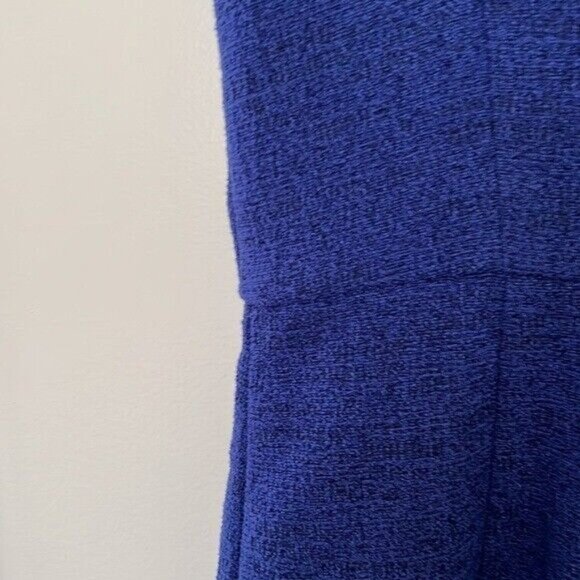 NWT BADGLEY MISCHKA Peplum-detail Dress In Electric Blue Size 12 - Picture 9 of 12